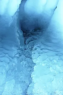 Formed: Close up of an Ice formation formed in the vegetation alongs