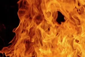 Burning: Close-up of fire flames, Jodhpur, India