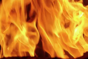 Burning: Close-up of fire flames, Jodhpur, India
