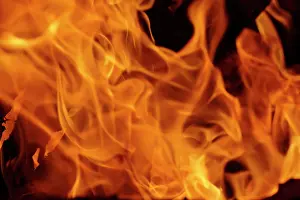 Burning: Close-up of fire flames, Jodhpur, India
