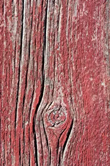 Plank: Close-up of plank of wood with knot, showing the grain