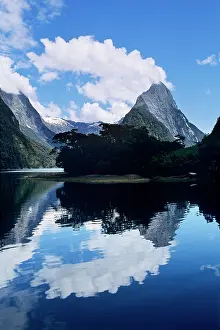Rises: Cloud-capped Mitre Peak rises out of Milford