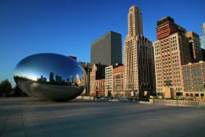 Kidney: Cloud Gate at early morning on the Lake Michigan