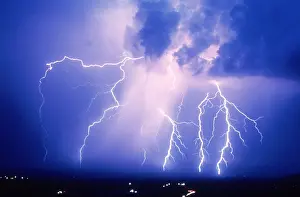 Storms: Cloud-to-Ground lightning during a summer storm