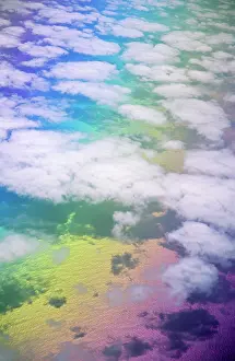 Evironment: CLOUDS - over the Atlantic Ocean with interesting