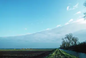 Fenland: Clouds - weather front over fenland