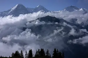 Eiger: Cloudy morning in the Bernese Alps, - Eiger, Jun