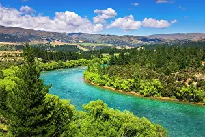 Bicycle: The Clutha River, Central Otago, South Island, New Zealand