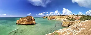 Algarve: Coastal landscape the southern coast of the Algarve