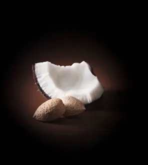 Butter: Coconut, Cocos nucifera, Front view of a piece of