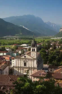 Catholicism: Collegiate church in morning, Arco, Trento