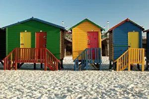 Railing: Colorful beach houses, Sunrise Beach, South