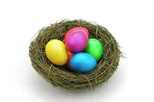 Stills: Colorful Easter eggs in Easter basket