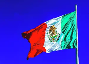 Flag: Colorful Mexican flag, San Jose del Cabo, Mexico