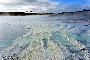 Created: Colorful mineral deposits created from geothermal