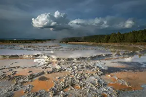 Thermal: Colorful travertine formations at Great Fountain