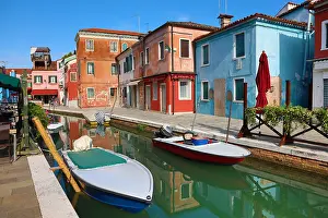 Venetian: Colourful houses on the island of Burano, Venetian