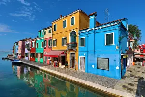 Venetian: Colourful houses on the island of Burano, Venetian