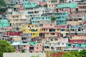 Built: Colourful houses, slum Jalousie, P&, x9d29;onville