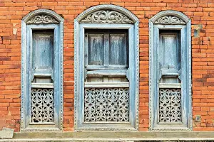 Windows: Colourful wooden windows, Bandipur, Tanahun district