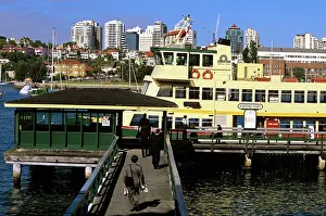 Commuters: Commuters boarding ferry at Kurraba Point wharf
