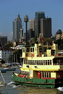 Commuters: Commuters taking a ferry from a harbourside suburb