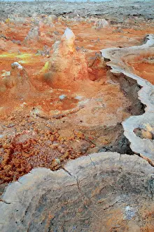 Depression: Concretions coloured by sulphur, potassium and iron