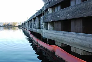 Queens: Containment Boom Along Newtown Creek, NYC