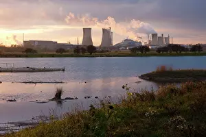 Smoking: Cooling towers - emissions from an industrial complex