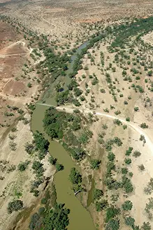 Cooper: Cooper Creek.aerial. near Innamincka, South australia