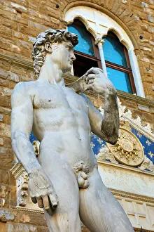 Piazza: Copy of the Michelangelo's Statue of David in the