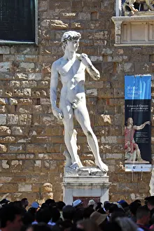 Piazza: Copy of the Michelangelo's Statue of David in the