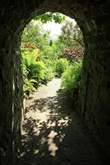 Tudor: Cotehele Tudor House Archway and gardens