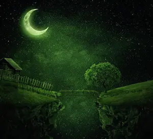 Connect: Country image with a wood bridge connecting two
