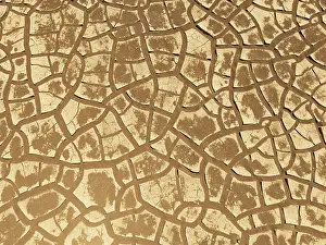 Thomas Dressler: Cracked earth. Aerial view. Drone shot