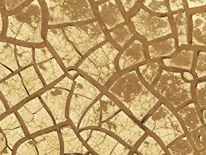 Thomas Dressler: Cracked earth. Aerial view. Drone shot