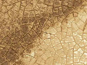Thomas Dressler: Cracked earth. Aerial view. Drone shot