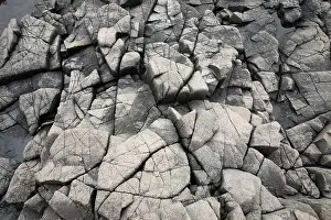 Cracked: Cracked Rocks on shore