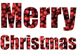 Cranberry: Cranberries - spelling Merry Christmas