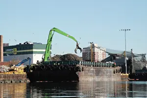 Scrap: Crane Loading Barge, Newtown Creek, NYC