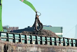 Scrap: Crane Loading Barge, Newtown Creek, NYC