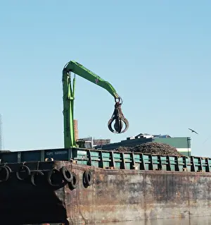 Scrap: Crane Loading Barge, Newtown Creek, NYC