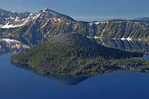 Wizard: Crater Lake showing Wizard Island (volcanic cone)