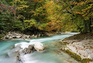 Vomp: The creek Rissbach flowing out of the Eng