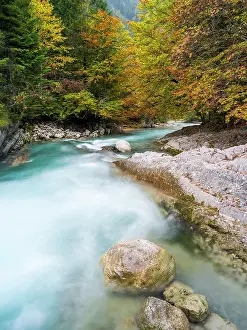 Vomp: The creek Rissbach flowing out of the Eng