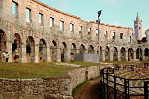 Built: Croatia. Roman Amphitheater. Built in the