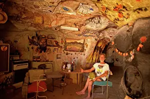 Dugout: 'Crocodile HarryI in his dugout Coober Pedy