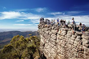 Victoria: Crowds take in the iconic views from Pinnacle Lookout o