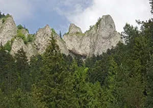 Crowns: Three crowns limestone peaks in the Pieniny National Park