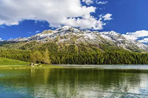 Glaciers: Crystal blue Lake St. Moritz, Sankt Moritz
